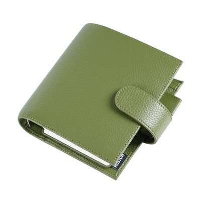 Moterm Pocket Luxe Rings Planner  Genuine Leather Binder Organizer PebbleOliv...