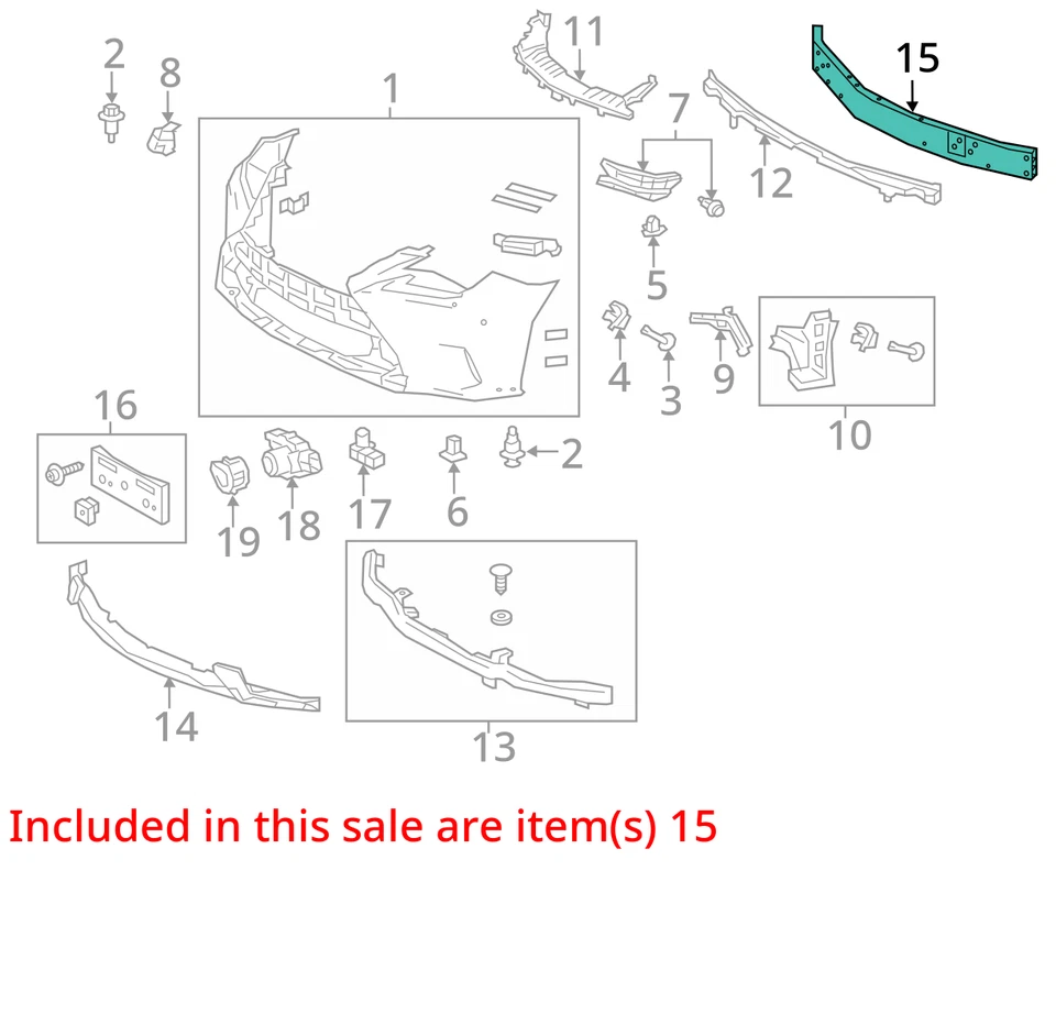 (SOLO RECOGIDA LOCAL) Refuerzo de parachoques delantero compatible con 15-18 LEXUS RC350 2050043 Foto 2 de 3