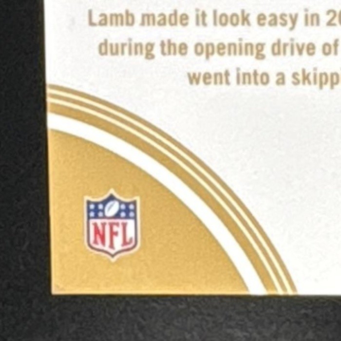 CeeDee Lamb 2024 Panini Flawless 2023 Flawless Flyers Auto Emerald /5 Cowboys KG view 8