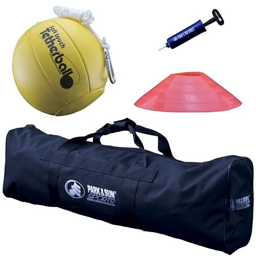 Portable Outdoor Tetherball Set with Carrying Bag and Accessories (3-Piece