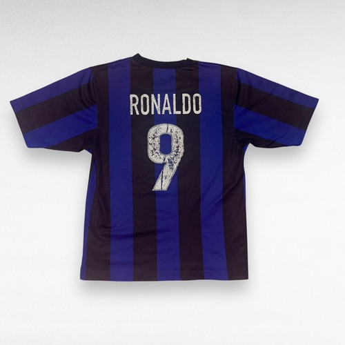 Maillot domicile Inter Milan #9 RONALDO R9 1999-00 maillot de football enfants jeunes garçons taille S - Photo 2/8