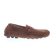 Di Bianco Spinda Mens Brown Suede Slip On Loafers & Slip Ons Moccasin Shoes 9