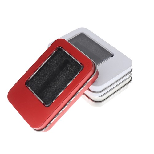 Tinplate U Disk Small Square Box Badge Gift Metal Packaging Box U Disk Large - Afbeelding 7 van 16