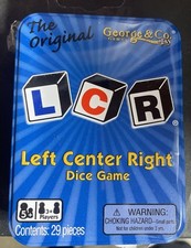LCR  Left Center Right  Dice Game - Blue Tin