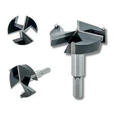 Forstner Drill Bit 3 Inch, Triple-Flute Carbide Tipped Forstner Bit for Hard Woo