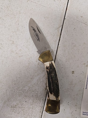 Vintage Japan Parker Imai K115 Stag Lockback Knife