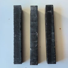 3 pack 1.5x1.5x12 Gaboon Ebony Turning Blank Spindle Square Block African Black