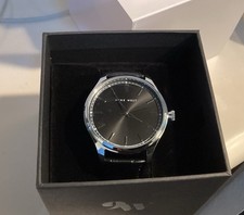 Nine West Mens Asher Watch NWW2201M Black Band Black Face. NEW