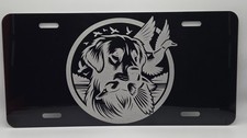 Lab Duck Hunting Black Aluminum Metal Auto Tag License Plate Laser Engraved