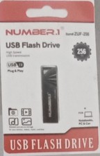 NUMBER 1 USB Flash Drive High Speed USB 2.0 Plug and Play 256 GB