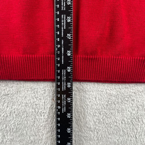 Eddie Bauer Men's Sweater Vest Size LT Red V-Neck Knit Sleeveless - Picture 4 of 8