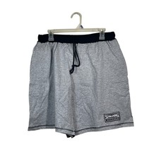 Spalding Activewear XL Shorts Gray Black Elastic Waist Drawstring Athletic vtg
