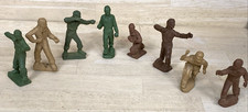 VINTAGE COWBOY INDIAN toy soldier army men PECO 3.5" 90mm - Lot of 8