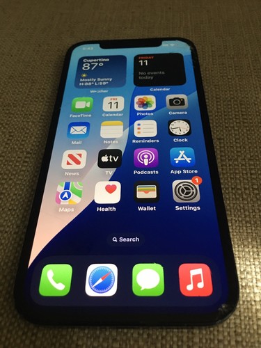 iPhone 12 64GB Unlocked Black Used! Has Cracked Screen and Minor Paint Chips - Photo 4 sur 6