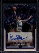 2021-22 Panini Crown Royale #CA-GMG George McGinnis Crown Autographs Purple #/25