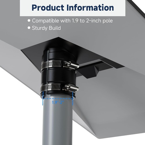 Starlink Mount Gen 3 Adapter - Starlink Gen 3 Pipe Adapter, Compatible with 2'' - Afbeelding 8 van 8
