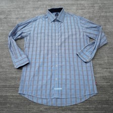 English Laundry Dress Shirt Button Up Light Blue Cotton Men 16.5 32/33