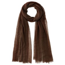 Women Summer Cotton Linen Scarf Crinkle Long Beach Shawl Wrap hijab with Frin...