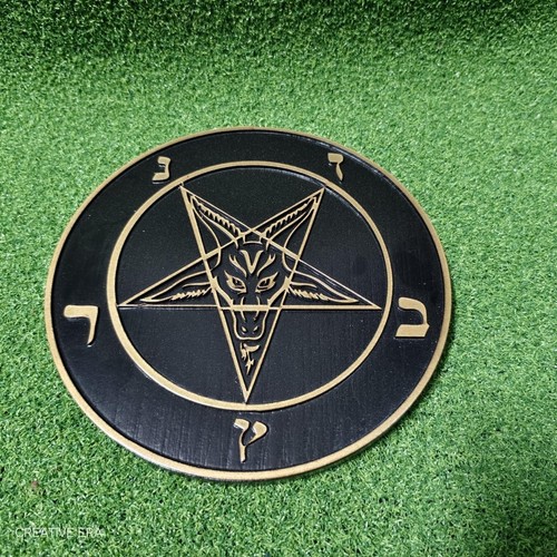 Samael - Wooden Altar Pentacle for home and office table decor Halloween gift - Picture 3 of 11