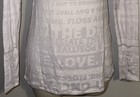 Semi Sheer Lululemon Daily Practice Top Discover Manifesto Burnout White Sz 4 — photo 3
