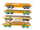 Hornby Series 0 Gauge A rake of 4 x No 2 Lumber Wagons c1933 39 unboxed