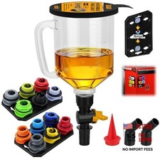 18-Piece No Spill Engine Oil Funnel Kit - 1.59QT - Multi-Color