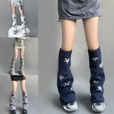 Women Fashion Leg Warmers Star Knit Long Leg Socks Warm Students Girls Boot Sock
