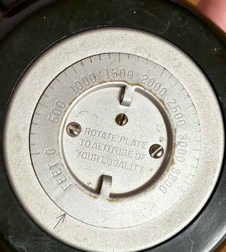 "Instrumento guía de pesca barómetro Taylor Fisherman 3,5"" redondo negro vintage" - Imagen 3 de 3