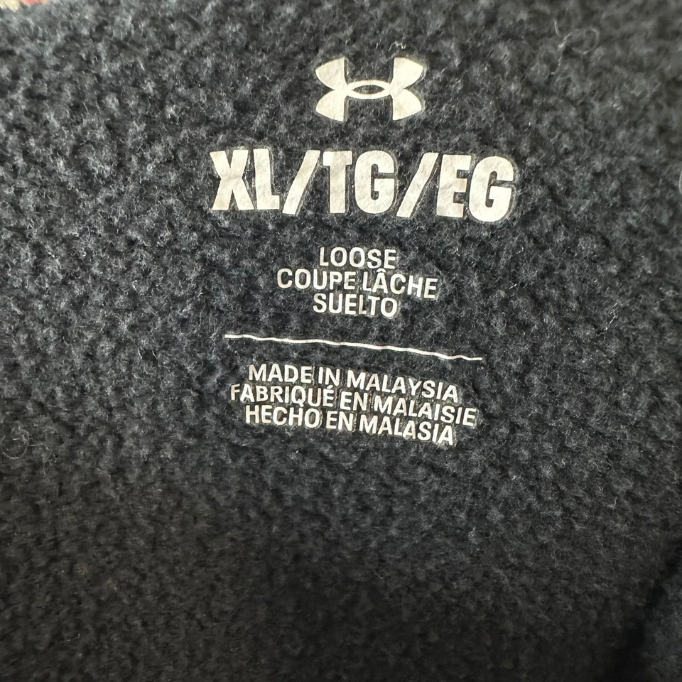 Under Armour 宽松运动衫漏斗领套衫黑色女式 XL 运动休闲 — 第 3/4 张图片