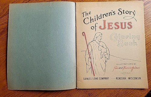 Samuel Lowe childrens Story of Jesus Coloring Book Sunday school Vtg 1950s READ - Imagen 6 de 15