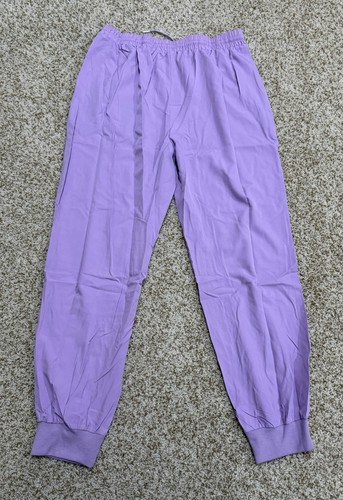 Women’s Scrubs Sets Purple V Neck Top and Jogger Pants Size XL - Picture 4 of 12