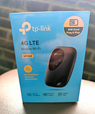 TP-LINK M7200 4G LTE SIM Plug & Play Unlocked Mobile Wi-Fi Hotspot Modem Black