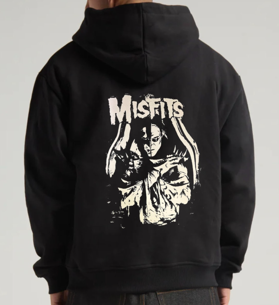 Misfits American Punk Rock Band Men's Black Zip Hoodie (Multiple