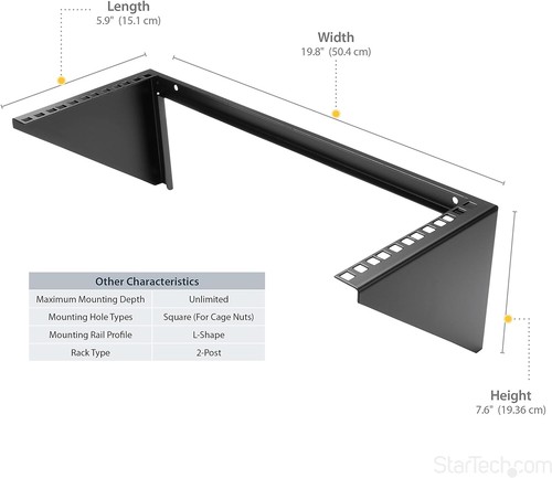 StarTech.com 4U Wall Mount Patch Panel Bracket - 19 inch Steel Vertical Mounting - 第 6/8 張圖片