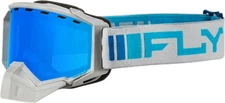 Fly Racing FLB-24Z2 Zone Snow Goggle Silver/Blue w/Blue Mirror Blue Lens