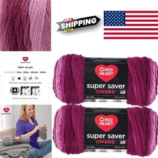 Anemone Ombre Yarn 2 Pack 10oz 100 Percent Acrylic for Sweaters and Blankets