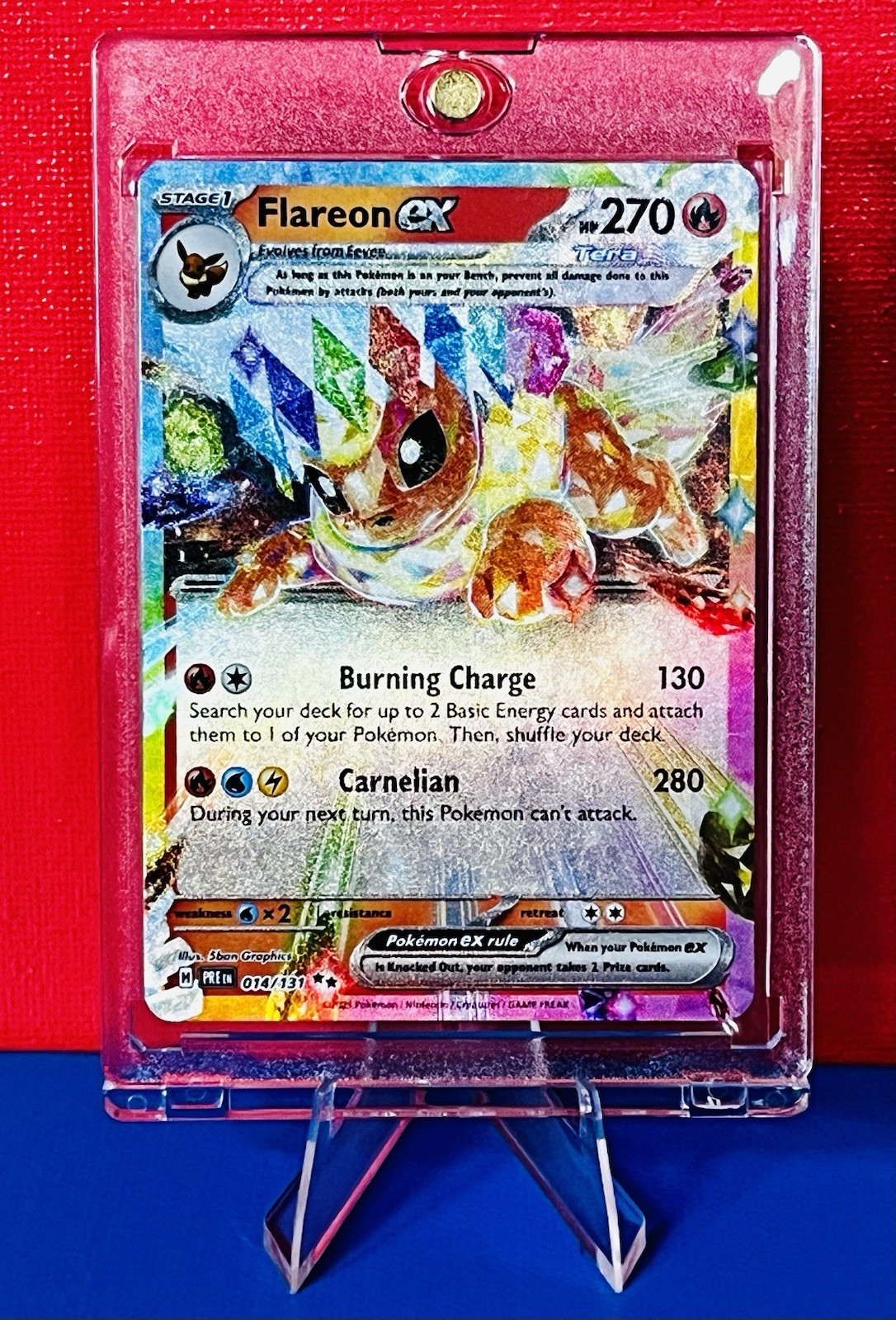Pokemon TCG Prismatic Evolutions Flareon EX 14/131 Mint 🔥 Card Double Rare 2025