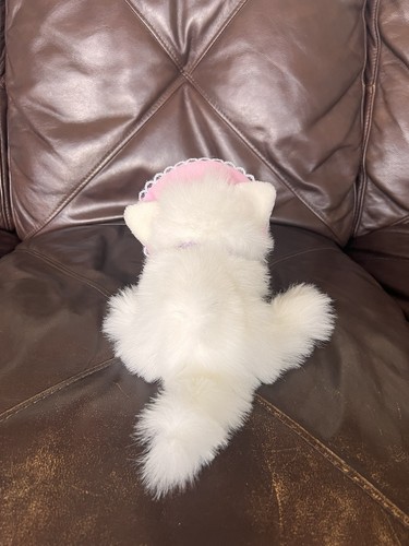 1995 Tyco Kitty Kitty Fancy Kittens gatto persiano bianco peluche con cofano - Foto 3 di 8