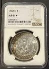 1882 O Morgan Silver Dollar MS 61* STAR NGC