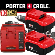 2Pack 18 Volt 8.0Ah Battery for Porter Cable 18V PC18BLX PC18BL / Charger