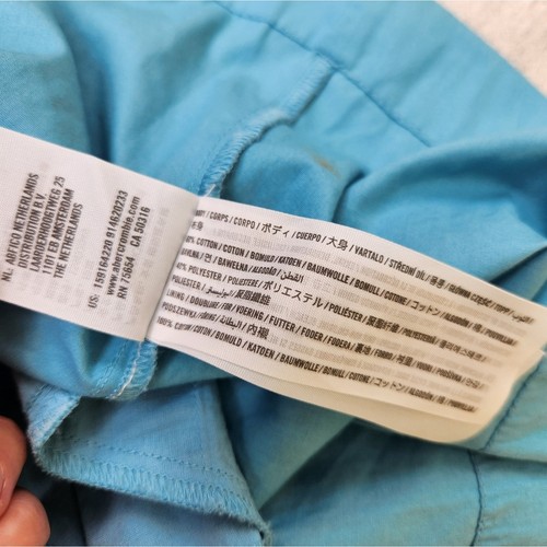 Mini Vestido Babydoll Abercrombie & Fitch Tirantes Azul Talla Pequeña - Imagen 8 de 9
