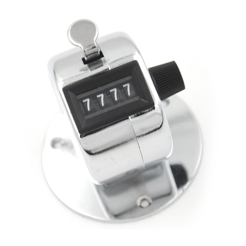 4 Digit Manual Hand Tally Mechanical Palm Click Counter Round Base BPX'yg - Picture 6 of 7