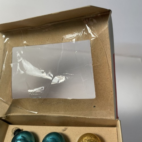 Vintage Quecksilberglas Miniatur Federbaum Weihnachtsschmuck in Box Japan - Bild 11 von 11
