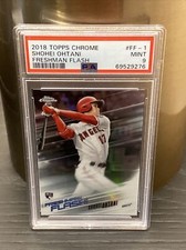 2018 Topps Chrome Shohei Ohtani RC Freshman Flash #FF-1 PSA 9
