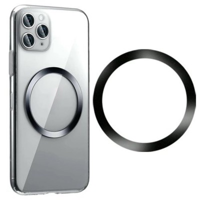 Wireless Charging Qi Metall Ring Schwarz für iPhone / Samsung / Huawei / Xiaomi