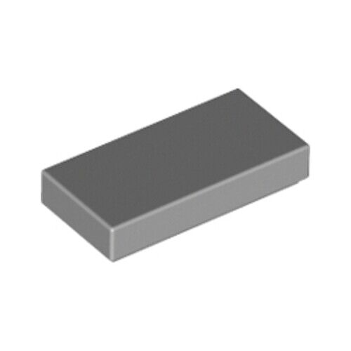 Lego Bricks 100x Medium Stone Grey 1x2 Tile Flat Studless Plate 4211414 3069 NEW - 第 1/5 張圖片