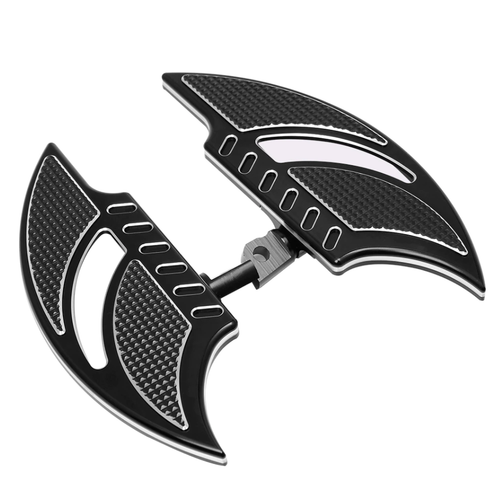 CNC Billet Floorboards Foot Pegs for Harley Touring - Black Aluminum Set - Picture 5 of 8