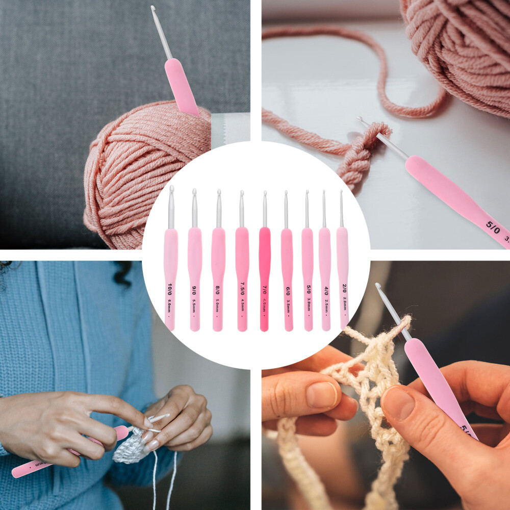 9 Pcs Crochet Arthritic Hands Hooks Swing Long Needles Machine Sewing