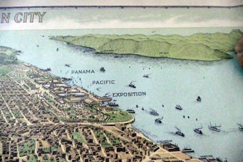 The Exposition City San Francisco 1912 Karte Kunstdruck Presse Nachdruck 1970 16X23"