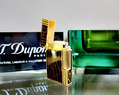Genuine S.T. Dupont Gatsby Lighter in Gold Trim | eBay